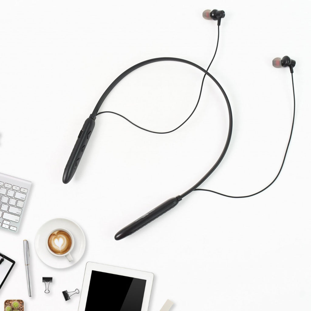 Bluetooth Wireless Neckband Earphones, 40H Playtime, IPX Water-Resistant, High Bass