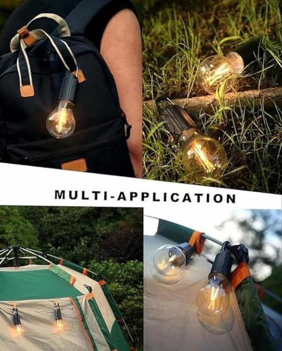 15797 Rechargeable Camping Hanging Bulb with 3 Modes Tent Lamp Decorative Tent Lamp for Camping, Hiking, Backpacking, Emergency Outage