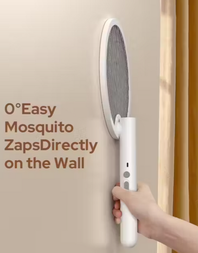 1724 Foldable Swivel Mosquito Bat, 3 in 1 Mosquito Racket USB Rechargeable, Bug Zapper Electric Fly Swatter